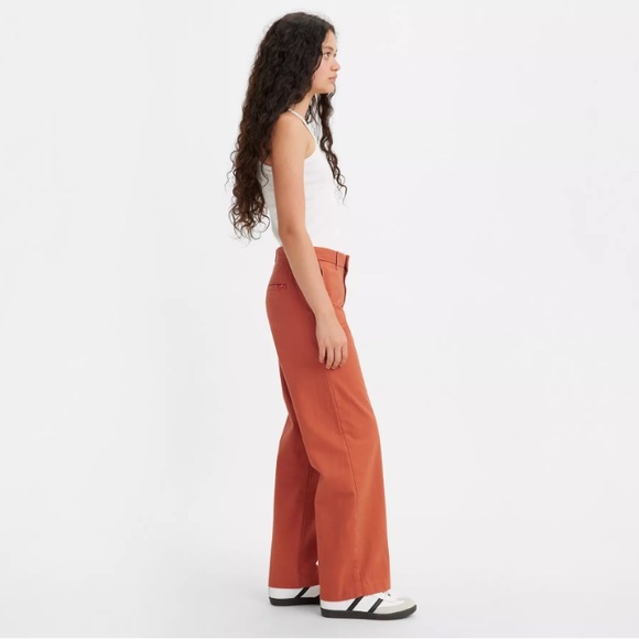 Levi’s Premium Baggy Trousers in Baked Clay Twill - Brown Size 26/31 - Picture 2 of 16